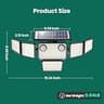 Omibee 6000LM 6-Head Solar Flood Light with Dual Motion Sensor & Remote