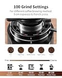 SHARDOR Professional 64mm Flat Burr Coffee Grinder with Digital LED Timer