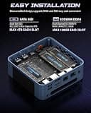 BOSGAME E5 11 Pro Mini PC, AMD Ryzen 3 5300U, 8GB DDR4 RAM, 256GB M.2 PCIe SSD
