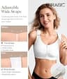 BRABIC Zip Front Closure Everyday Post-Surgery Compression Support Bra
