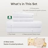 California Design Den 400 Thread Count 100% Cotton Sateen Deep Pocket Queen Sheet Set