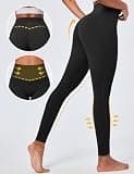 Ewedoos Women's Compression Leggings with No-Front-Seam and Tummy Control