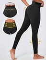 Ewedoos Women's Compression Leggings with No-Front-Seam and Tummy Control