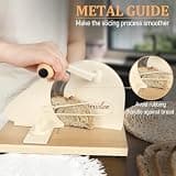 Brvclon Hand Crank Sourdough Bread Slicer with Stainless Steel Blade Base