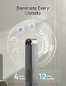 DREO 42-Inch Tower Fan with 120-Degree Oscillation and 12-Speed DC Motor
