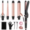 Ufree 5-in-1 Interchangeable Ceramic Curling Wand and Flat Iron Stylers