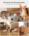 FEELNEEDY Cordless 5000mAh Battery-Operated Stainless Steel Pet Fountain