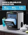 Silonn High-Capacity Countertop Nugget Ice Maker with Pull-Out Water Tank