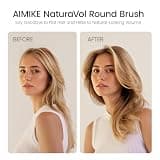 AIMIKE NaturaVol 1.7-Inch Medium Manual Round Blowout Brush with Ceramic Aluminum