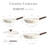 Carote 5-Piece Nonstick Ceramic Frying Pan Set with Colander Lid and Spatula