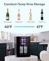 EUHOMY 18L Freestanding Countertop Compressor Wine and Beverage Can Refrigerator