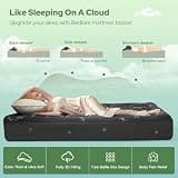 BEDLORE Pillow Top Mattress Topper, Breathable Bamboo Viscose, King Size