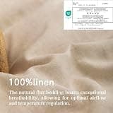 EVERLY Premium French Flax Linen Oversized King Duvet Cover, 120" x 98"