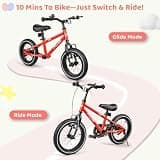 Viyazaba 2-in-1 Convertible Kids Training Bike with Removable Pedal Kit