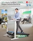 UREVO CyberPad Smart Walking Pad, 14% Auto Incline, 2.5HP Brushless Motor