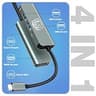 ShineeKee 4-in-1 USB-C Desktop Hub with 4K HDMI Output and 100W Power Delivery