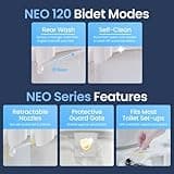 LUXE Bidet NEO 120 Single Nozzle Self-Cleaning Non-Electric Attachment