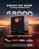 APUS 68,000 BTU High-Capacity RV Tankless Water Heater for Standard Cutouts