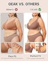OEAK Women's Deep V Wireless Comfortable Supportive Seamless Smoothing Minimizer Bra