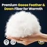 Serta Queen Size 58oz Goose Feathers & Down Fiber Hotel Luxury Comforter