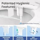 LUXE Bidet NEO 185 Plus Dual Nozzle Non-Electric Attachment w/ EZ-Lift