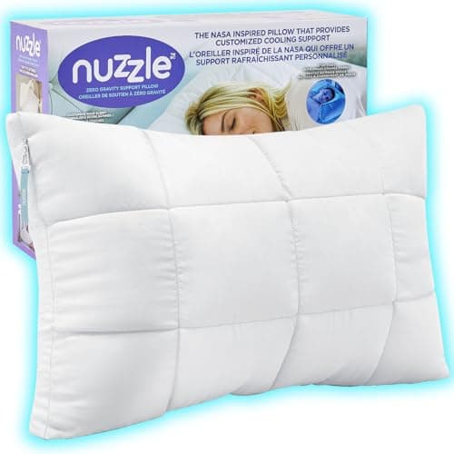 Nuzzle Adjustable Firm Pillow with Customizable Fill for Side Sleepers