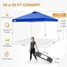EAGLE PEAK Pop-Up Canopy Tent with Easy Setup, Vented Roof, and Wheeled Carry Bag (10x10)