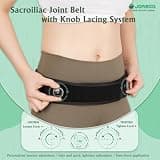 JOMECA Knob Adjustable Sacroiliac SI Joint Hip Belt Brace with Dial Fit