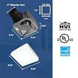 Broan-NuTone Easy Retrofit Bathroom Exhaust Fan with LED Light, 80 CFM Energy Star
