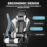 GTPLAYER High-Back Computer Gaming Chair with Retractable Footrest & Headrest Support