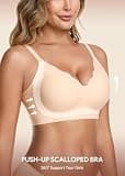 HBselect Women's Wireless Comfort Jelly Bra 3-Pack with Removable Padding
