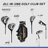 Precise M8 Premium 17-Piece Tall Men's Complete Golf Set with Stand Bag