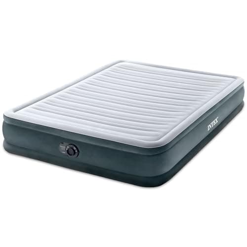 Intex Mid-Rise Dura-Beam Deluxe 13-Inch Queen Air Mattress with AC Pump