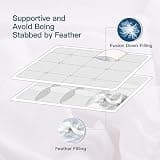 ELEMUSE Extra Thick Fusion Goose Down & Feather Mattress Topper, 400-TC