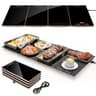 FEPPO 4-in-1 Modular Expandable Tempered Glass Electric Warming Tray (33 x 15 Inches)