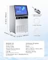 VEVOR 120lb Commercial Ice Maker Machine with 48-Hour Programmable Timer