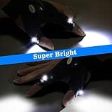 Waterproof LED Flashlight Gloves with Breathable Fabric and Spare Batteries