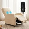 Sweetcrispy Fabric Massage Recliner Chair with 8 Modes & Lumbar Support