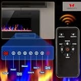 Xbeauty 50-Inch Wall Mounted and Recessed Linear Electric Fireplace Insert