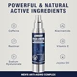 6-in-1 Men's Anti-Aging Face Cream with Caffeine and Retinol Twin Pack