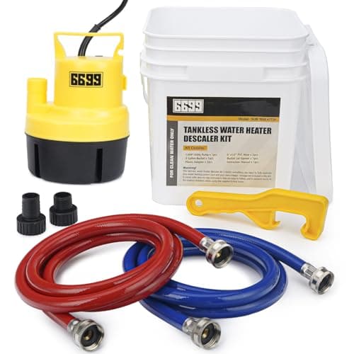 6699 1/4HP Heavy-Duty Tankless Water Heater Flushing Kit with 1500 GPH Flow Rate