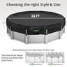 QH.HOME 550D Extra-Thick Winter Pool Cover Designed for Steel Wall Pools