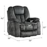 CANMOV Large Overstuffed Heavy Duty Power Lift Recliner with Heat and Massage