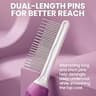 Poodle Pet Detangling Stainless Steel Pet Comb with Dual-Length Teeth