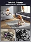 FEPPO Cordless Mattress Vacuum Cleaner, 18Kpa Suction with UV-C and LED Display
