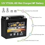 Weize YTX20L-BS Sealed AGM Maintenance-Free High Performance 12V Battery