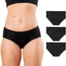 Bambody Absorbent Bamboo Rayon Menstrual Briefs, 4-Tampon Capacity 3-Pack