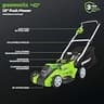 Greenworks 40V 16-Inch Cordless Push Lawn Mower with 4.0Ah Battery and Charger
