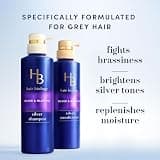 Hair Biology Biotin-Infused Purple Shampoo and Conditioner Set for Silver Hair