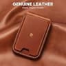 SHIELDON Genuine Leather MagSafe Card Holder with Adjustable Stand - 3 Card Capacity